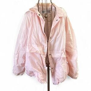 Country Concepts Plus 20W Pink Windbreaker Jacket Nylon Cotton Lined Vintage